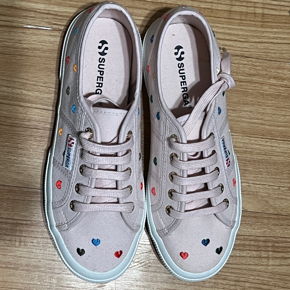SUPERGA sneakers with hearts